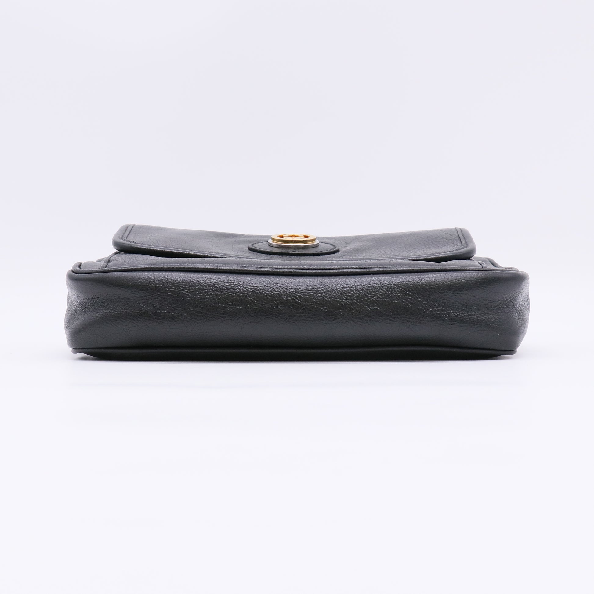 Gucci Morpheus Interlocking G Belt Bag in Black Leather B22864