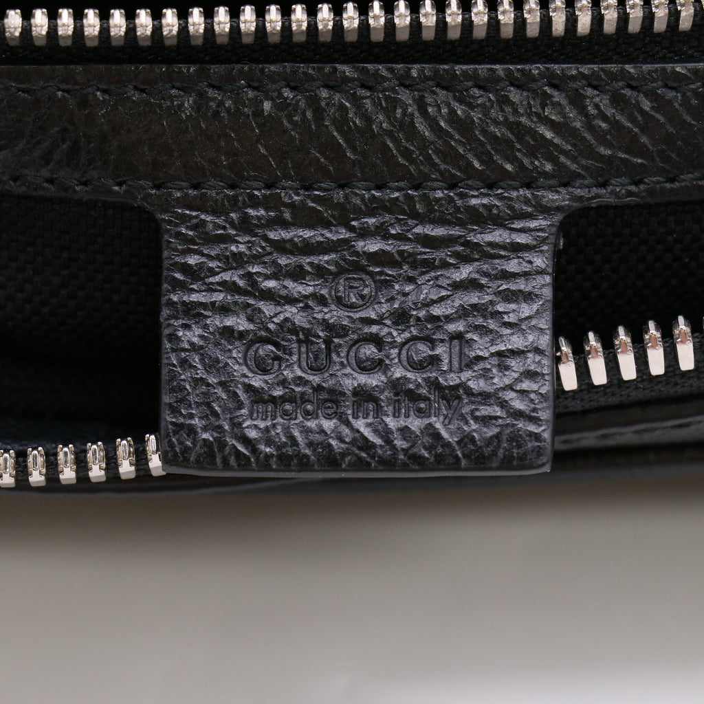 Gucci Morpheus Interlocking G Belt Bag in Black Leather B22864