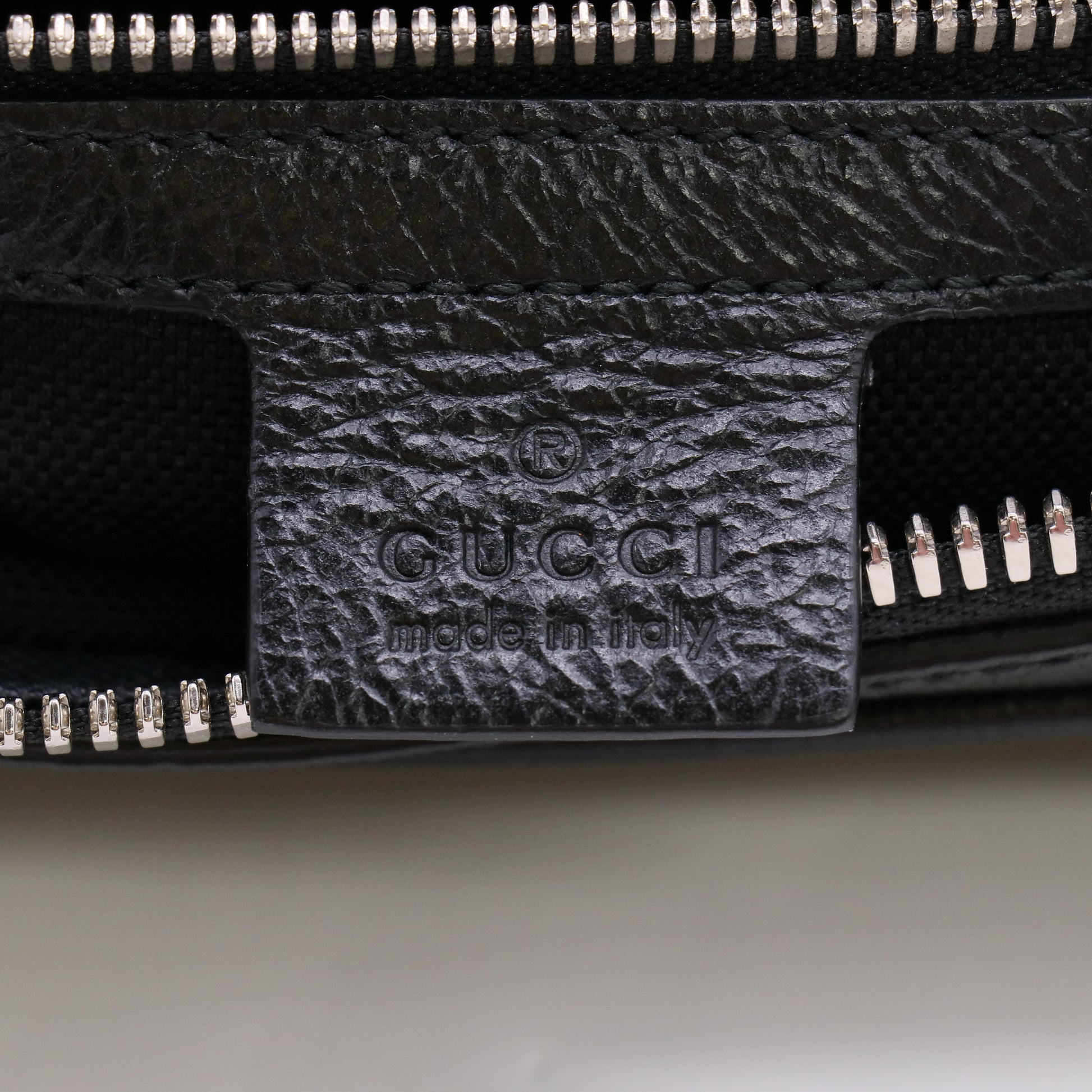 Gucci Morpheus Interlocking G Belt Bag in Black Leather B22864