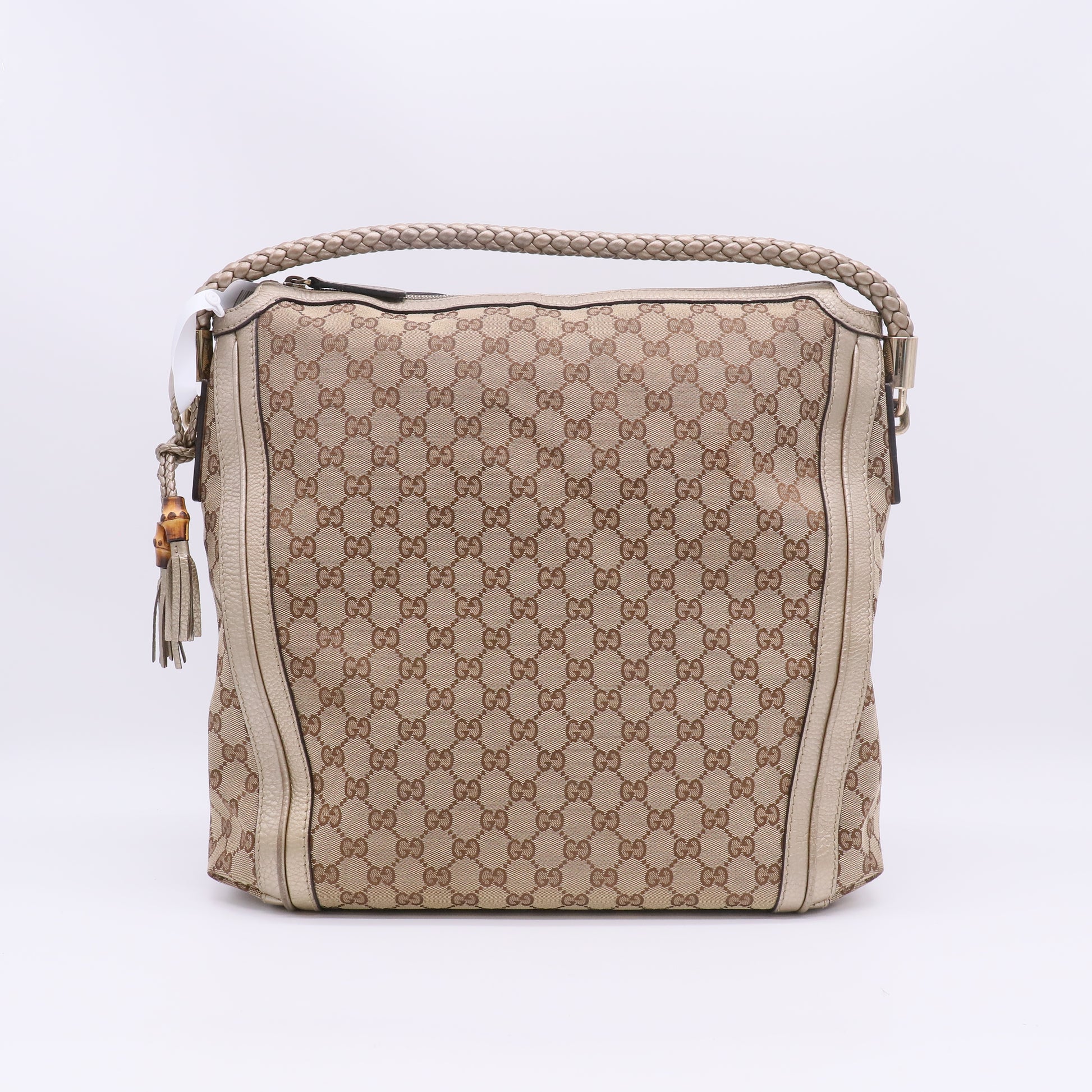 Beige/Gold GG Canvas Large Bella Hobo Bag B23676