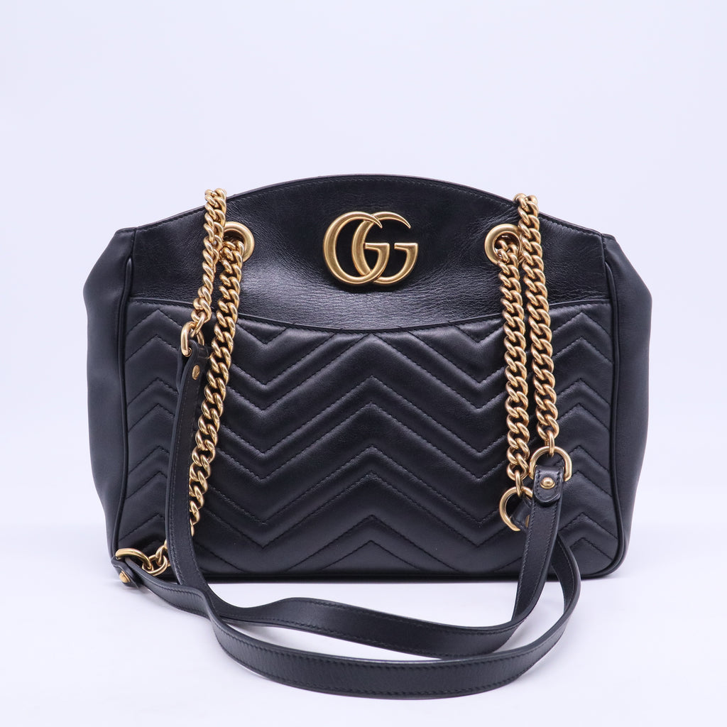 GG Marmont Chain Tote Matelasse Leather Medium