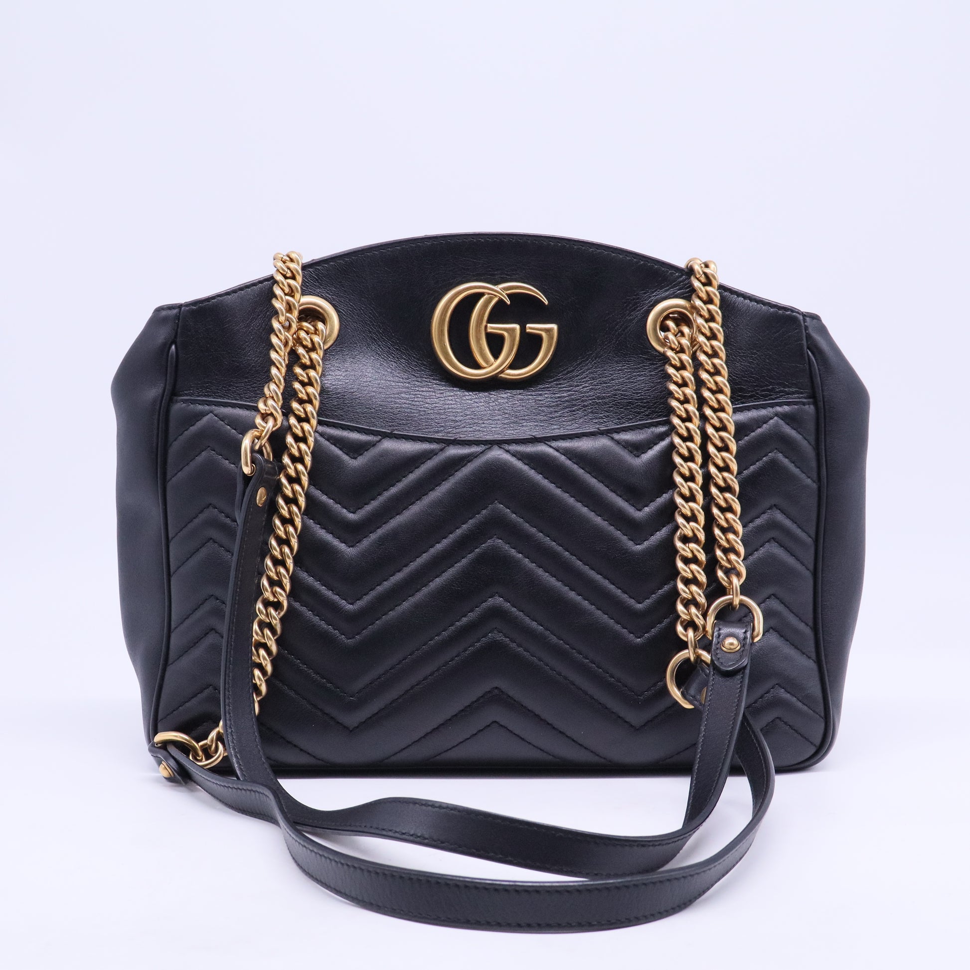 GG Marmont Chain Tote Matelasse Leather Medium