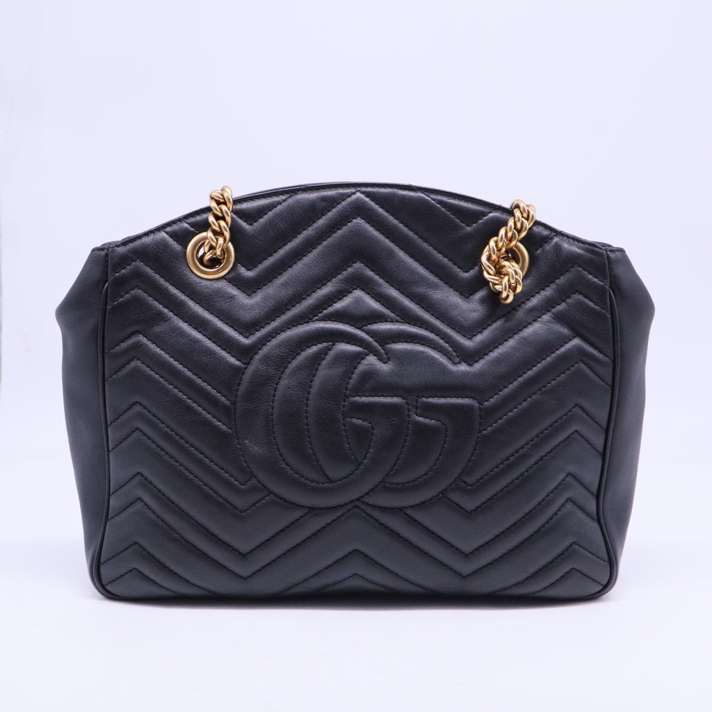 GG Marmont Chain Tote Matelasse Leather Medium