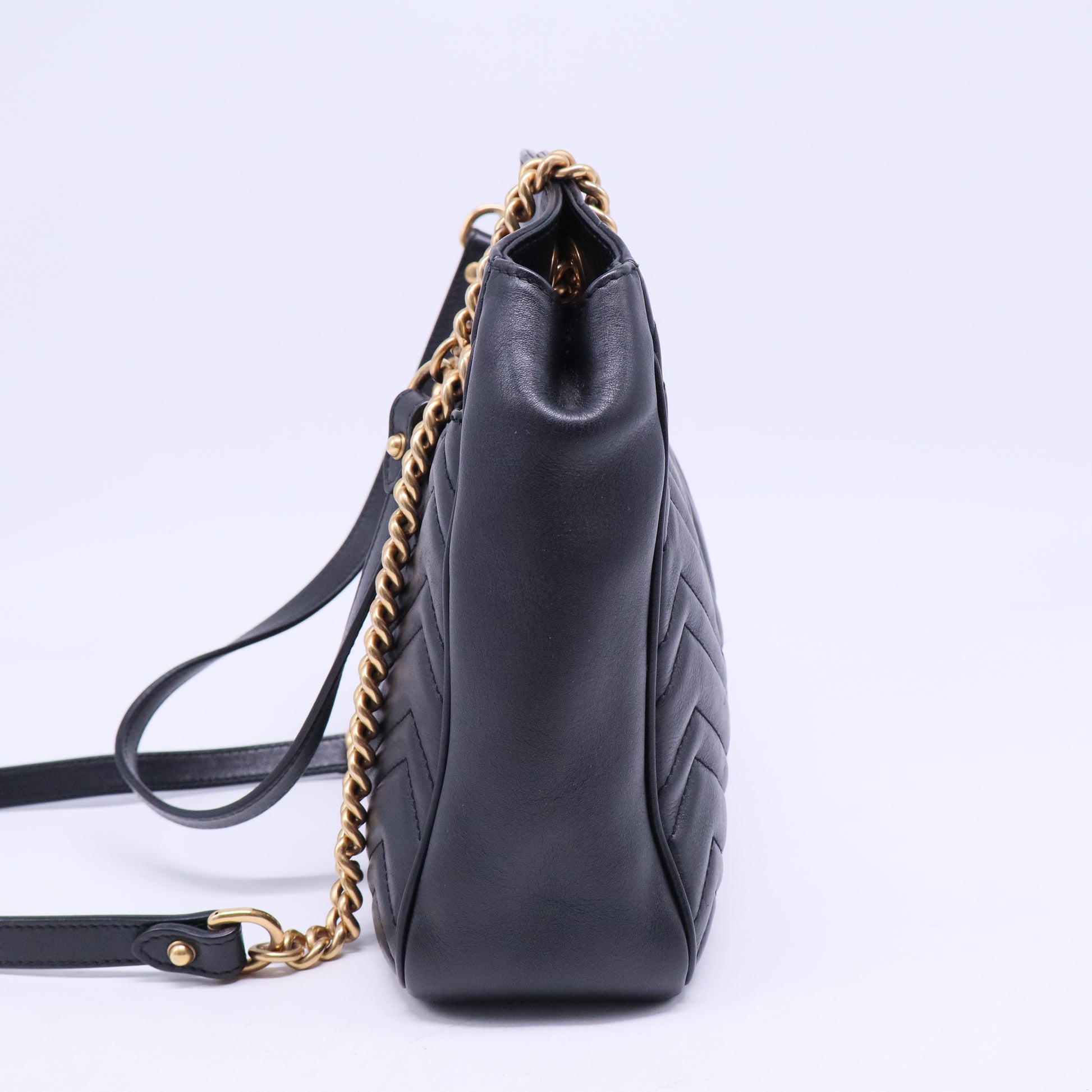 GG Marmont Chain Tote Matelasse Leather Medium