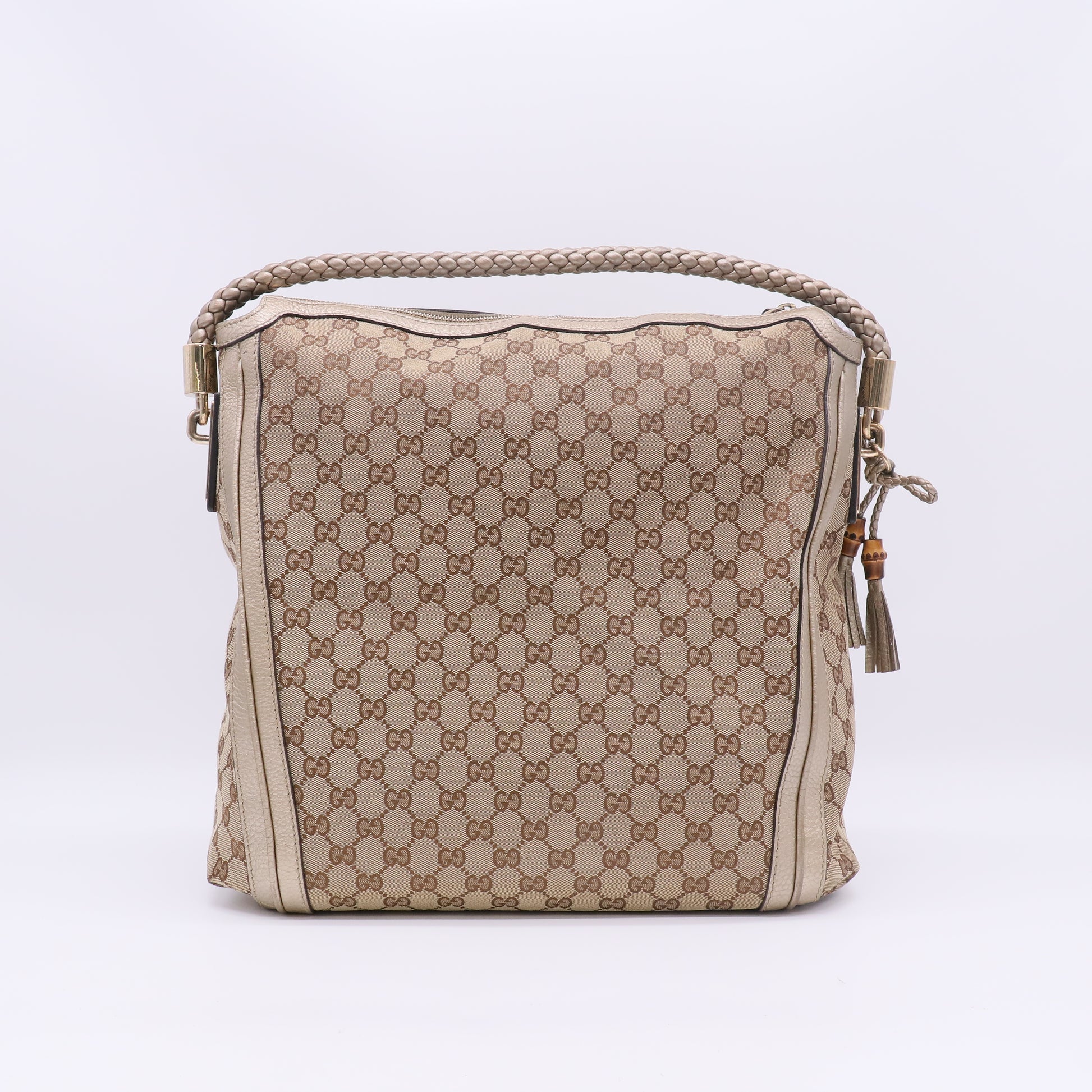 Beige/Gold GG Canvas Large Bella Hobo Bag B23676
