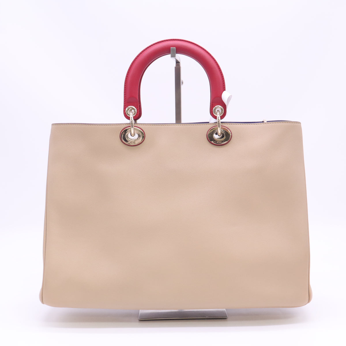 Smooth Calfskin Large Diorissimo Tote Beige Fuchsia B24747
