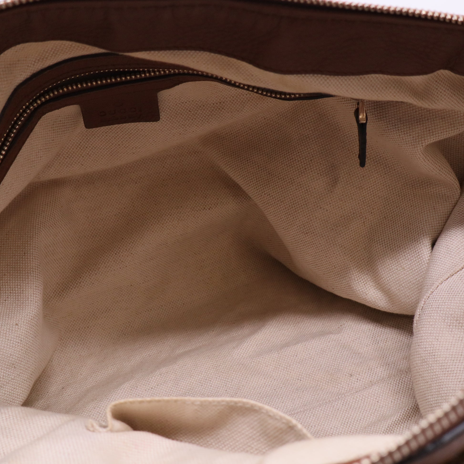 Brown GG Canvas and Leather Bella Tote