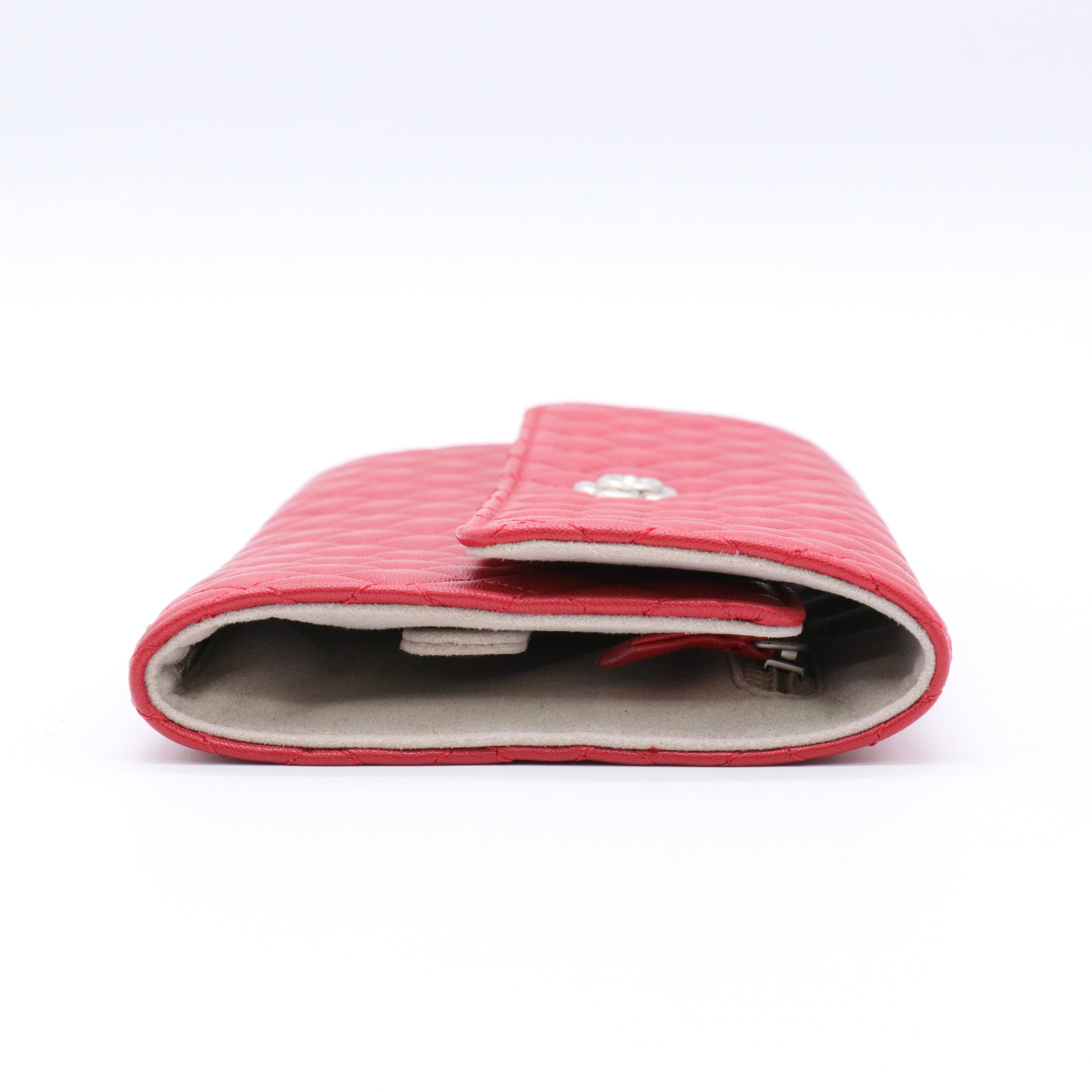Quilted Camellia Jewelry Roll Case twins