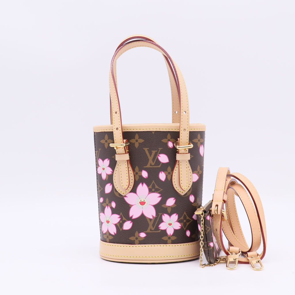 LV X TM Monogram Cherry Blossom Nano Bucket Sakura Brown B23877