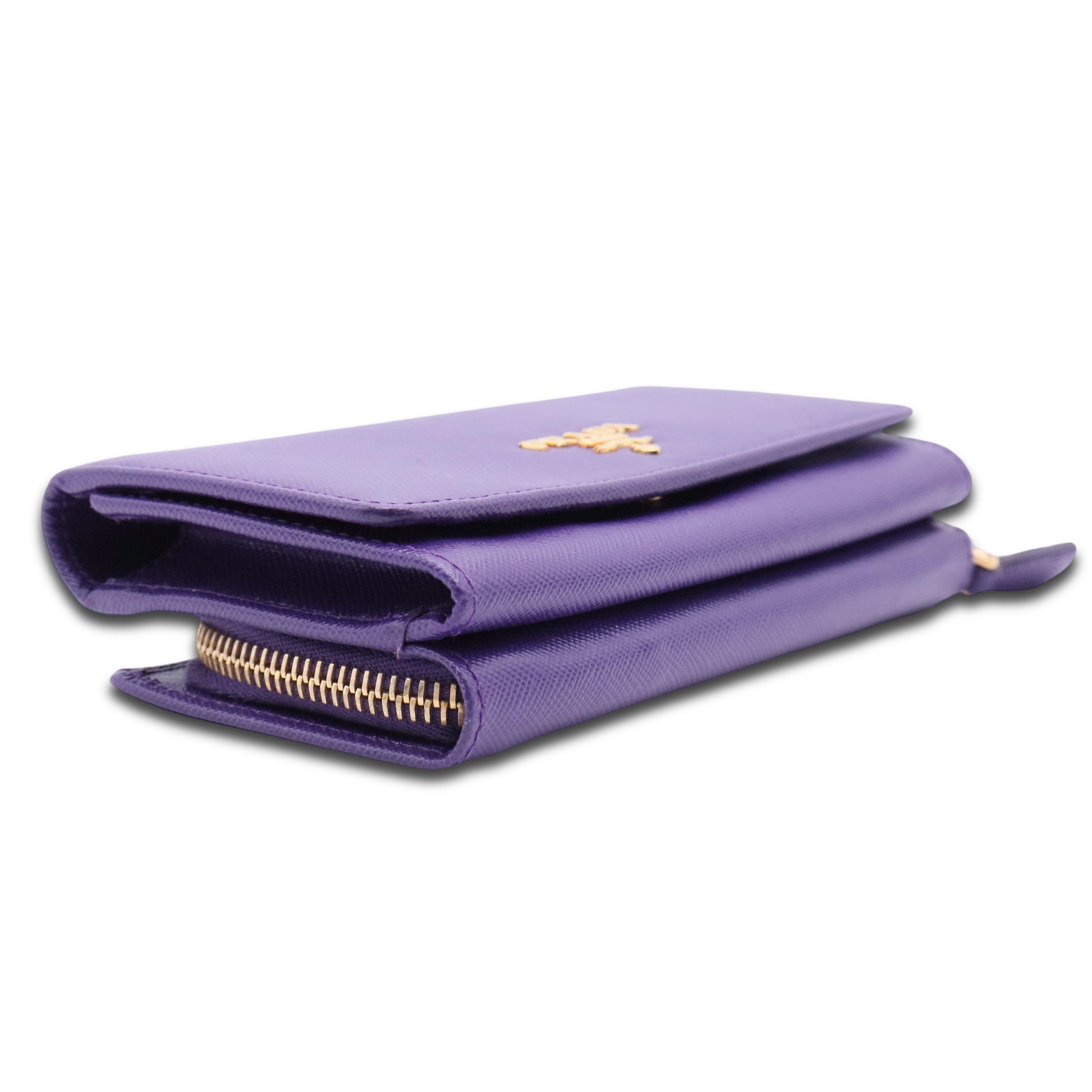 Saffiano Lux Metal Continental Flap Travel