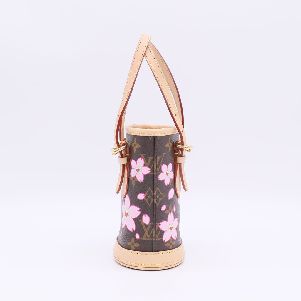 LV X TM Monogram Cherry Blossom Nano Bucket Sakura Brown B23877