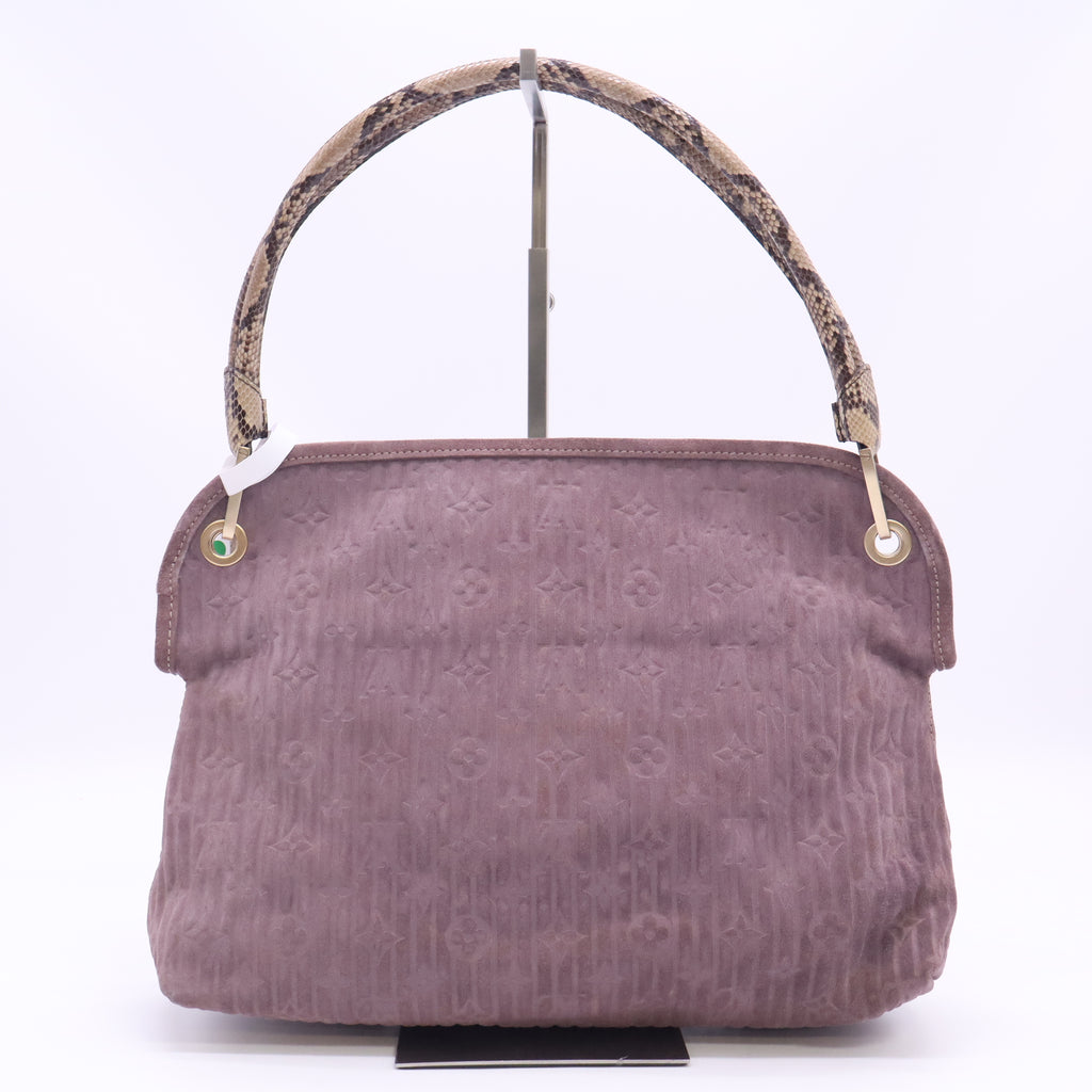 Limited Edition Amethyst Monogram Embossed Suede Wish Bag B24922