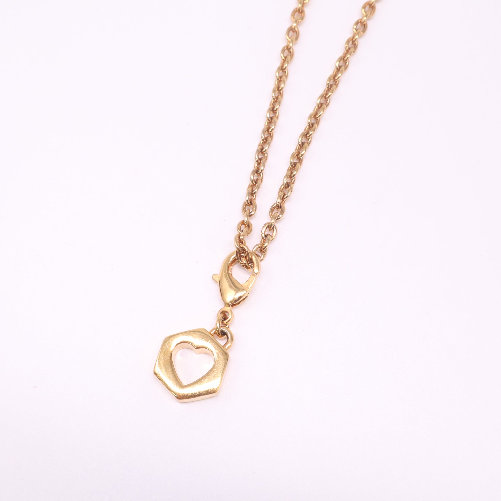 Long Chain Necklace with Heart Charm W22470