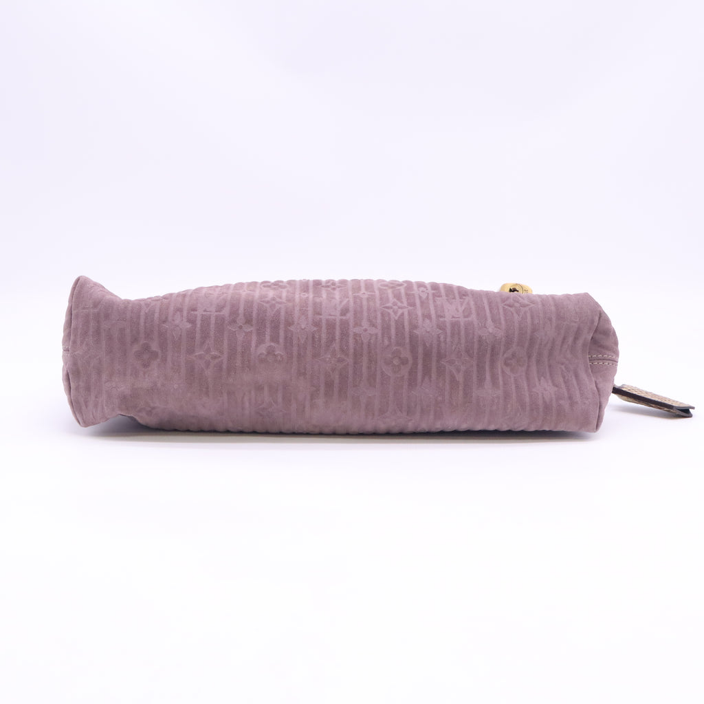 Limited Edition Amethyst Monogram Embossed Suede Wish Bag B24922