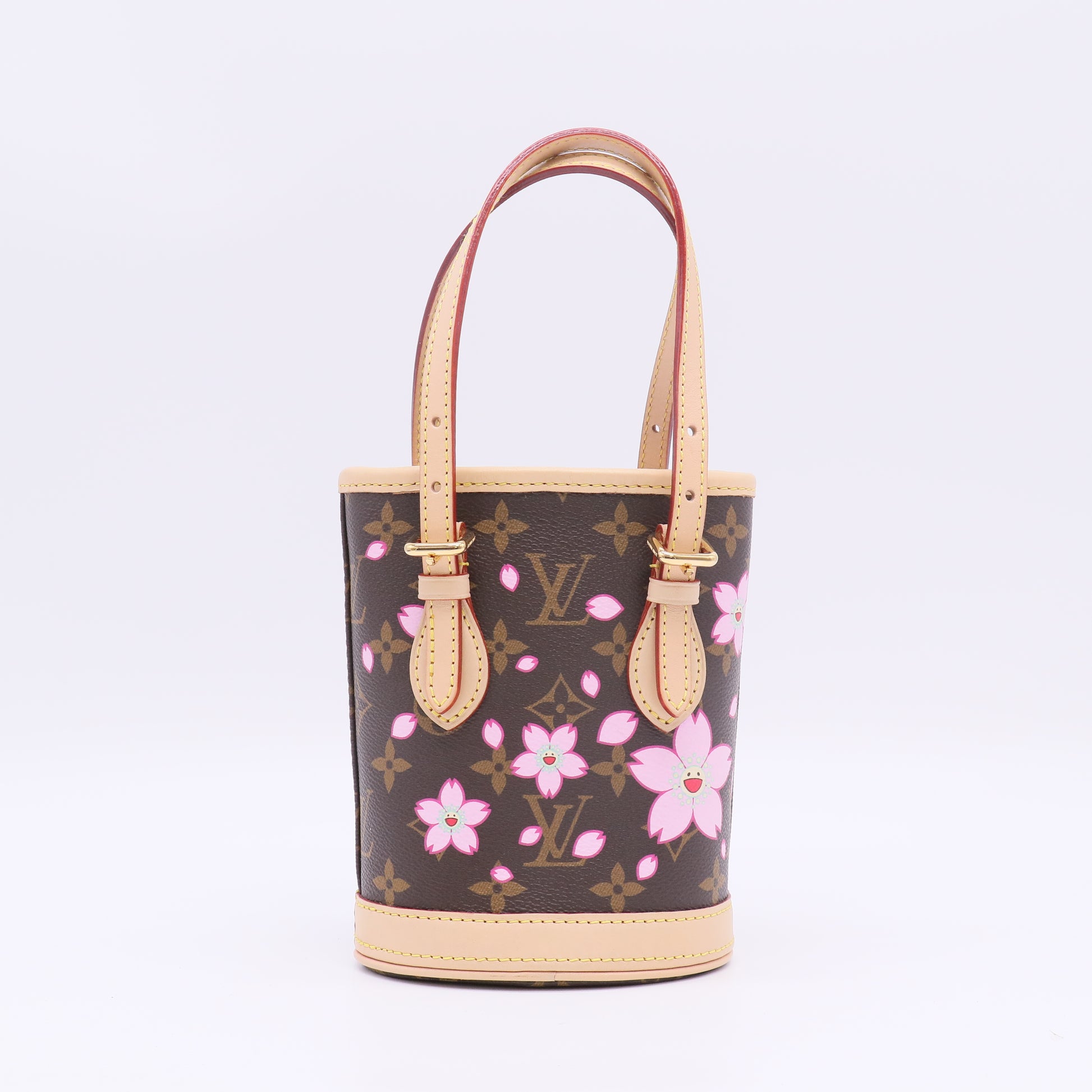 LV X TM Monogram Cherry Blossom Nano Bucket Sakura Brown B23877