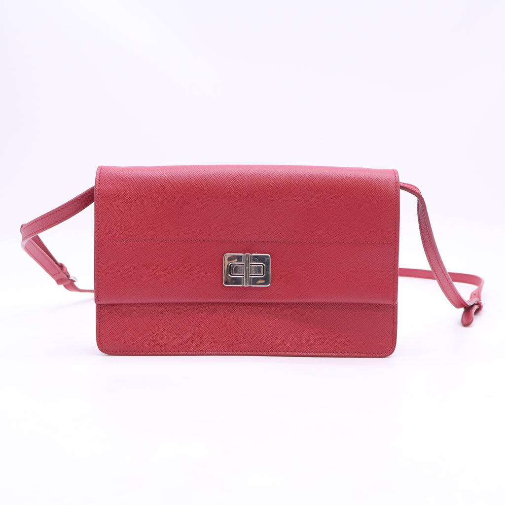 Prada Saffiano Turn Lock Crossbody Bag B24918