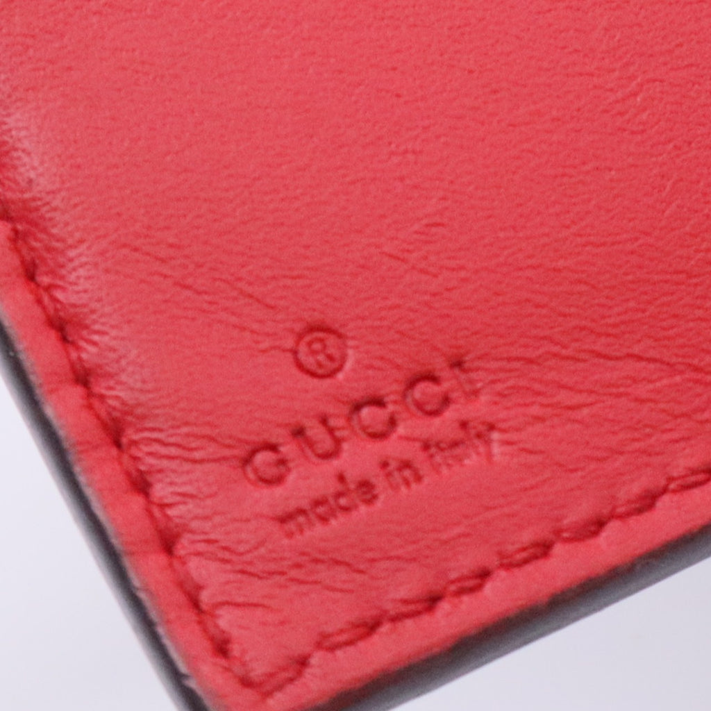 Beige/Blue GG Blooms Coated Canvas Card Case