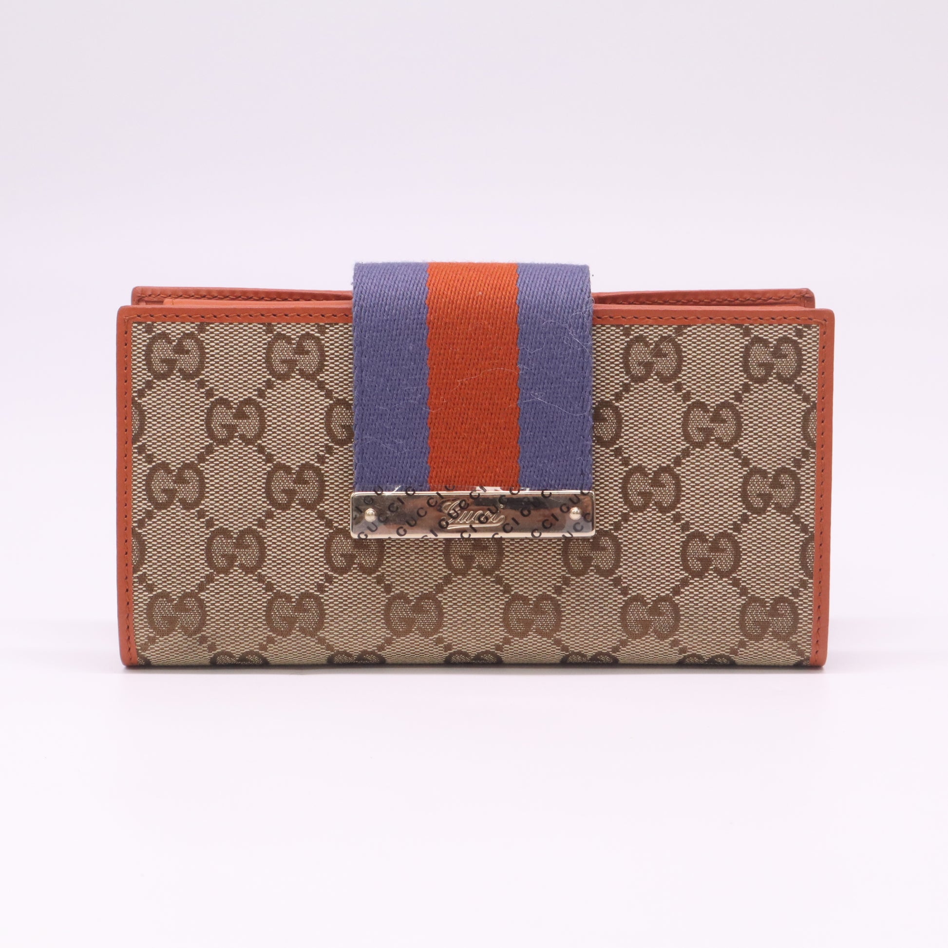 Gucci GG Canvas Web Continental Wallet W22466