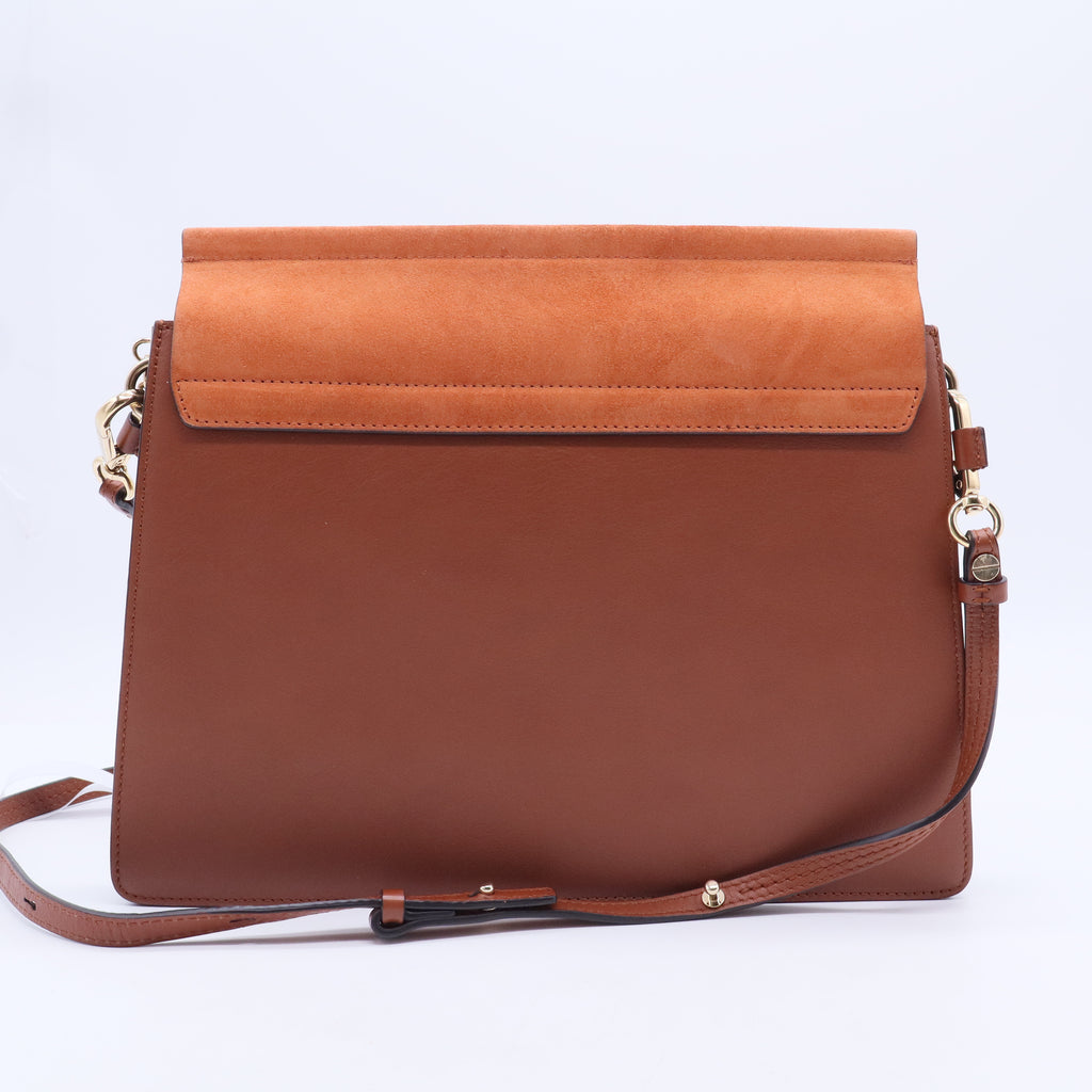 Faye medium shoulder bag in brown leather B20161