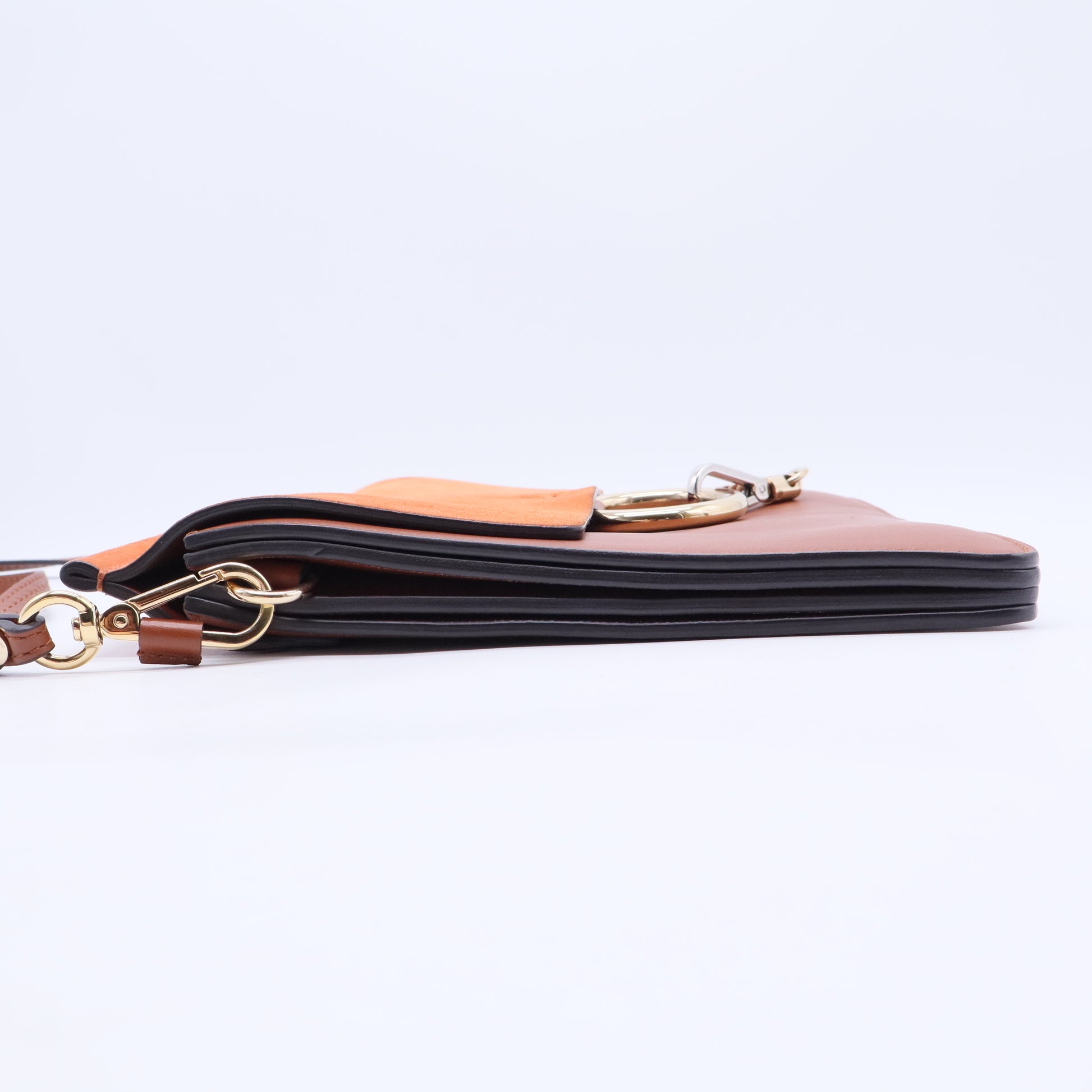 Faye medium shoulder bag in brown leather B20161