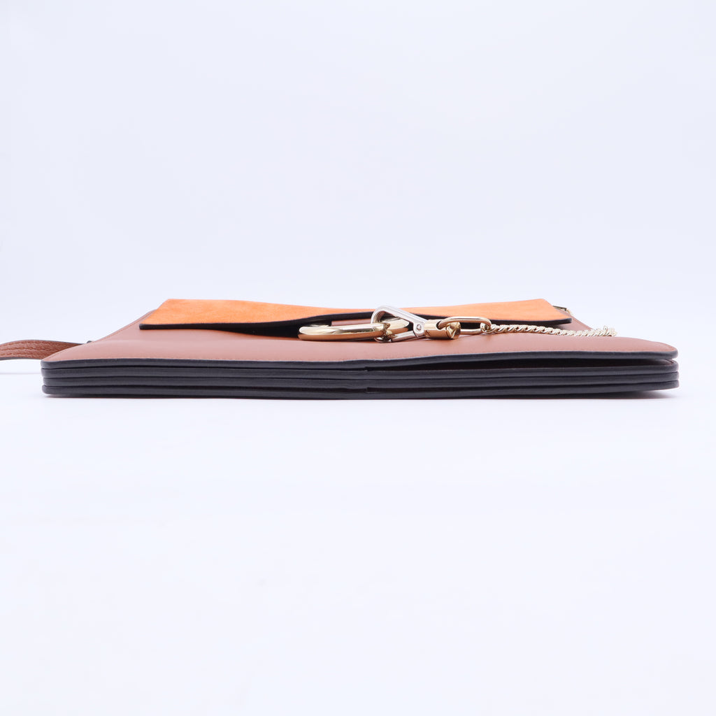 Faye medium shoulder bag in brown leather B20161