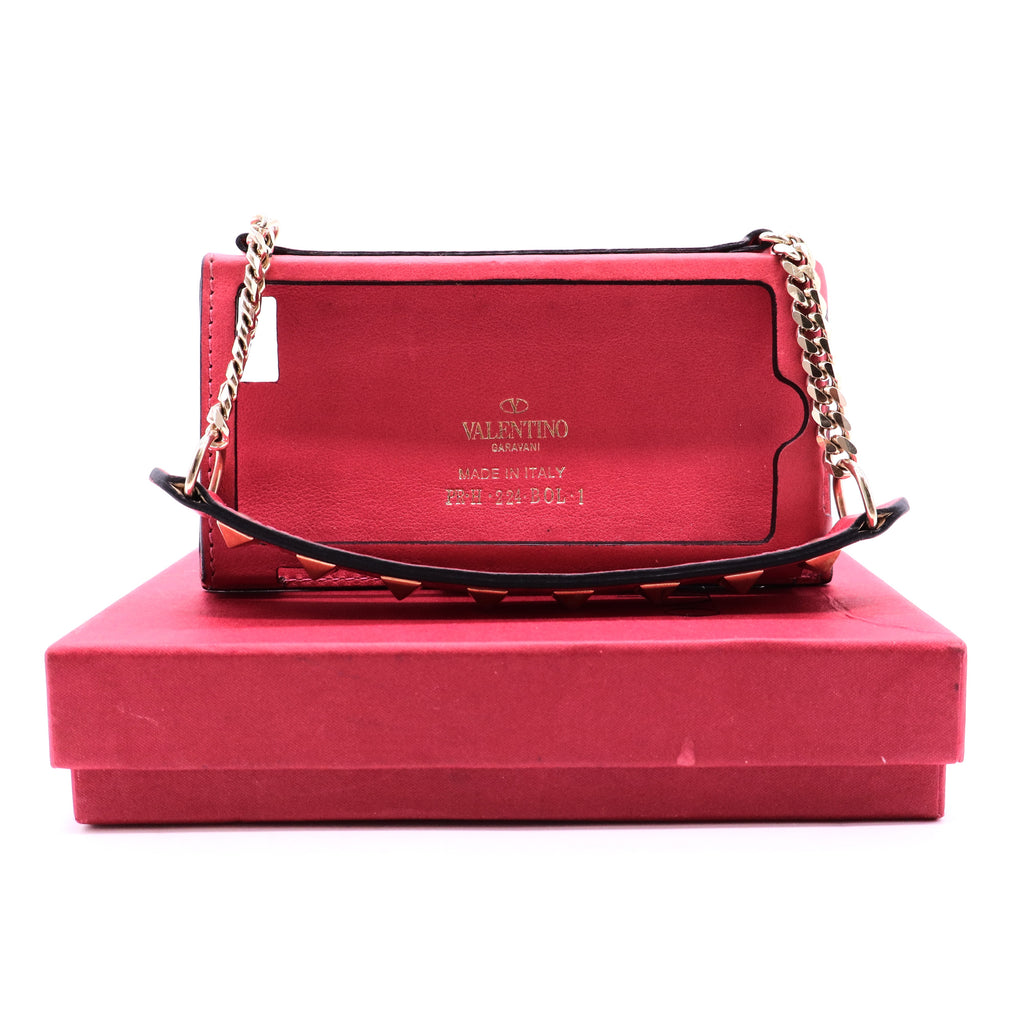 Bright Pink Rock Stud iPhone case/Card Holder