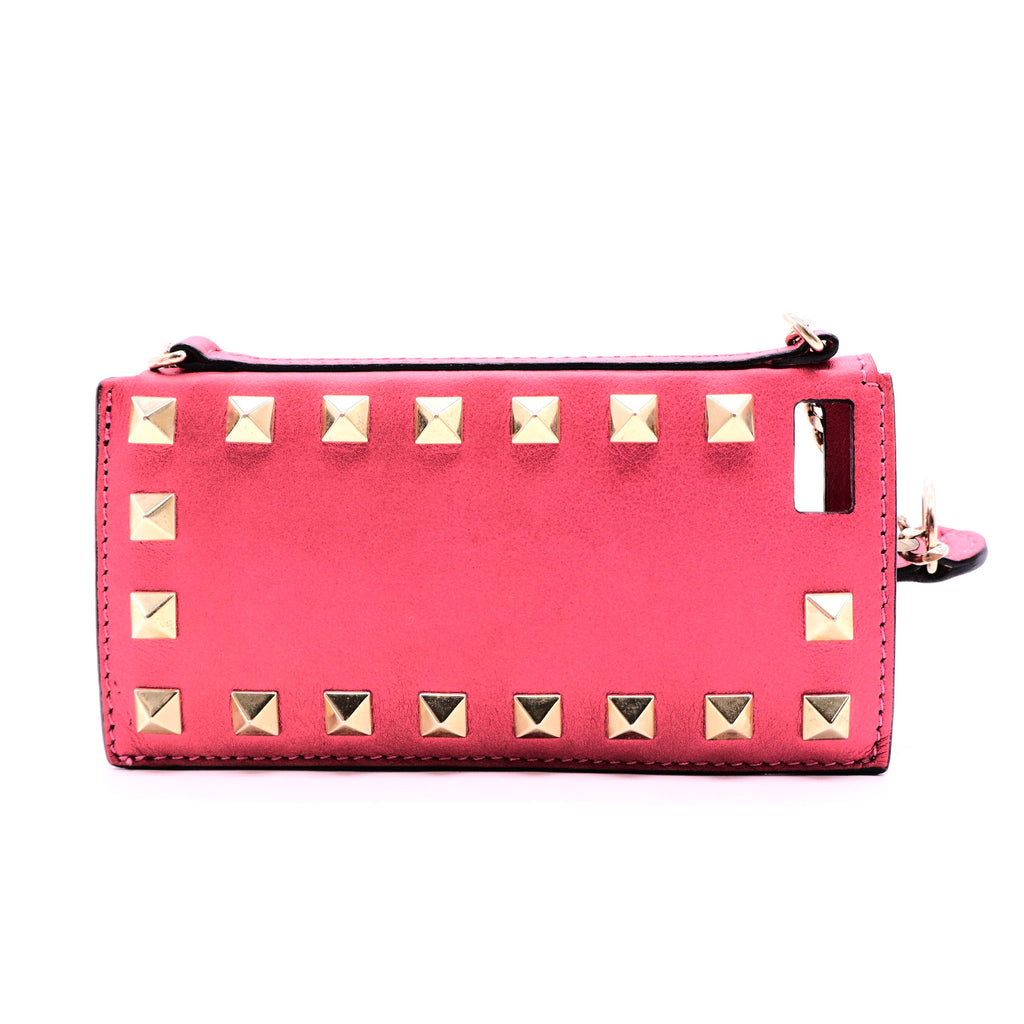Bright Pink Rock Stud iPhone case/Card Holder