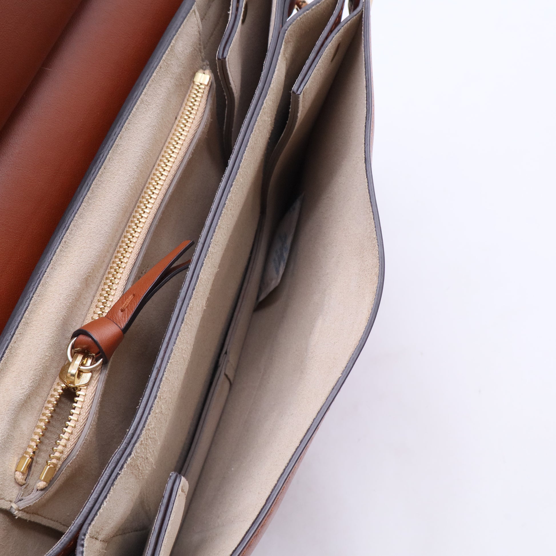 Faye medium shoulder bag in brown leather B20161