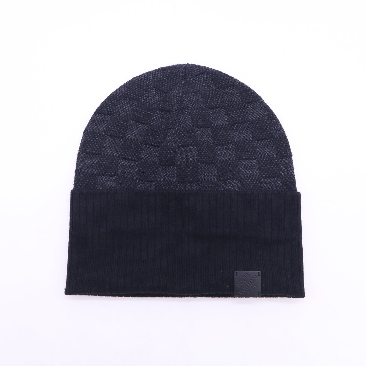 Wool Damier Neo Petit Beanie Hat S Anthracite W23665