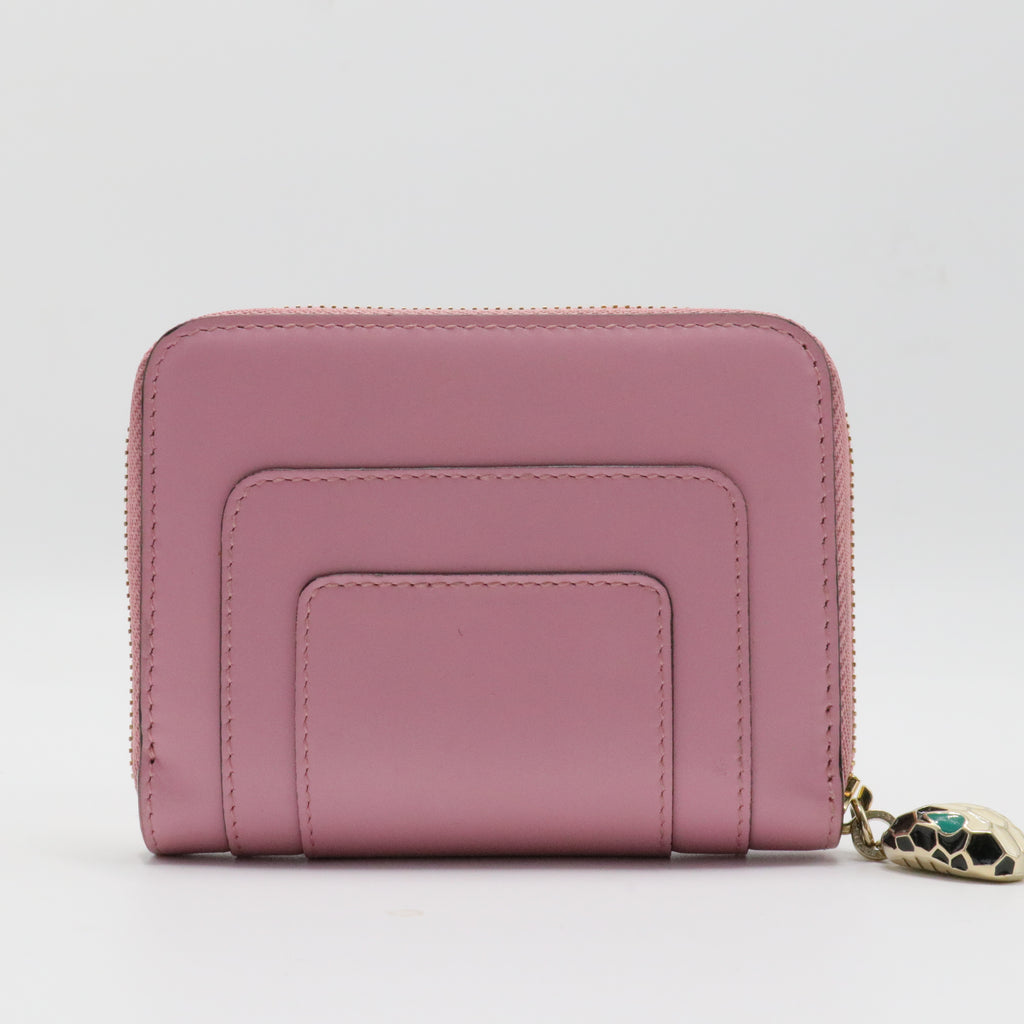 Serpenti Forever Zip Around Wallet Leather Compact