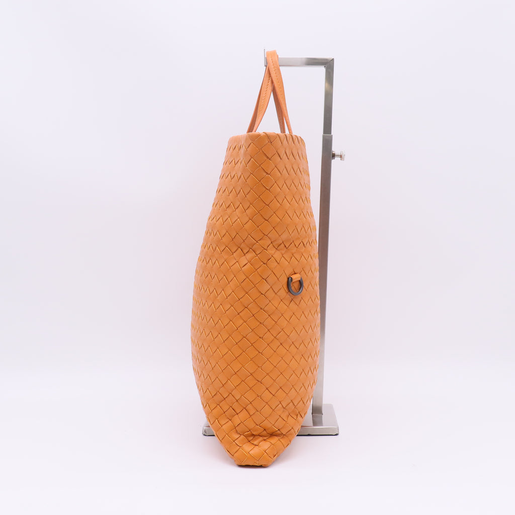 Bottega Veneta Brown Intrecciato Leather Tote w/ Strap B23722