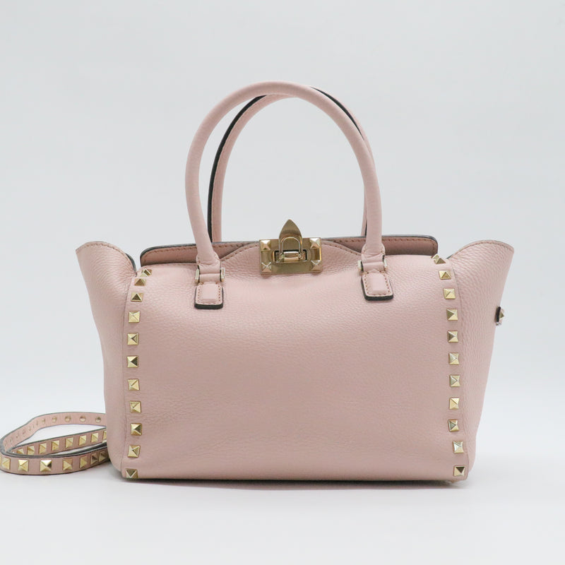 Rockstud Tote Rigid Leather Small