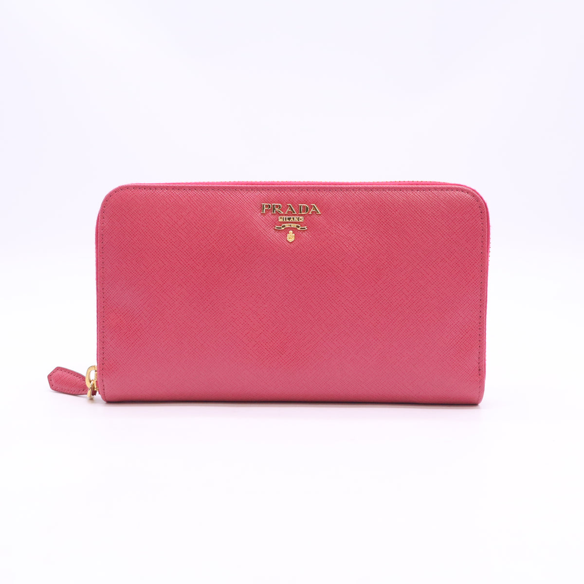 Saffiano Metal Zip Around Wallet Peonia W23644