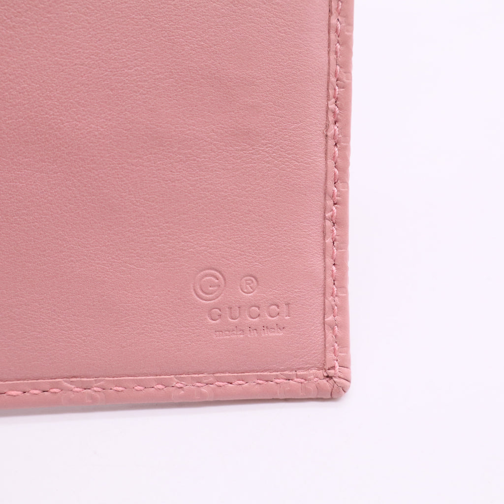 Microguccissima Leather Flap Continental Wallet