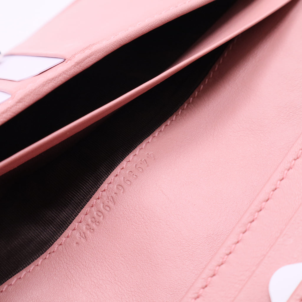 Microguccissima Leather Flap Continental Wallet