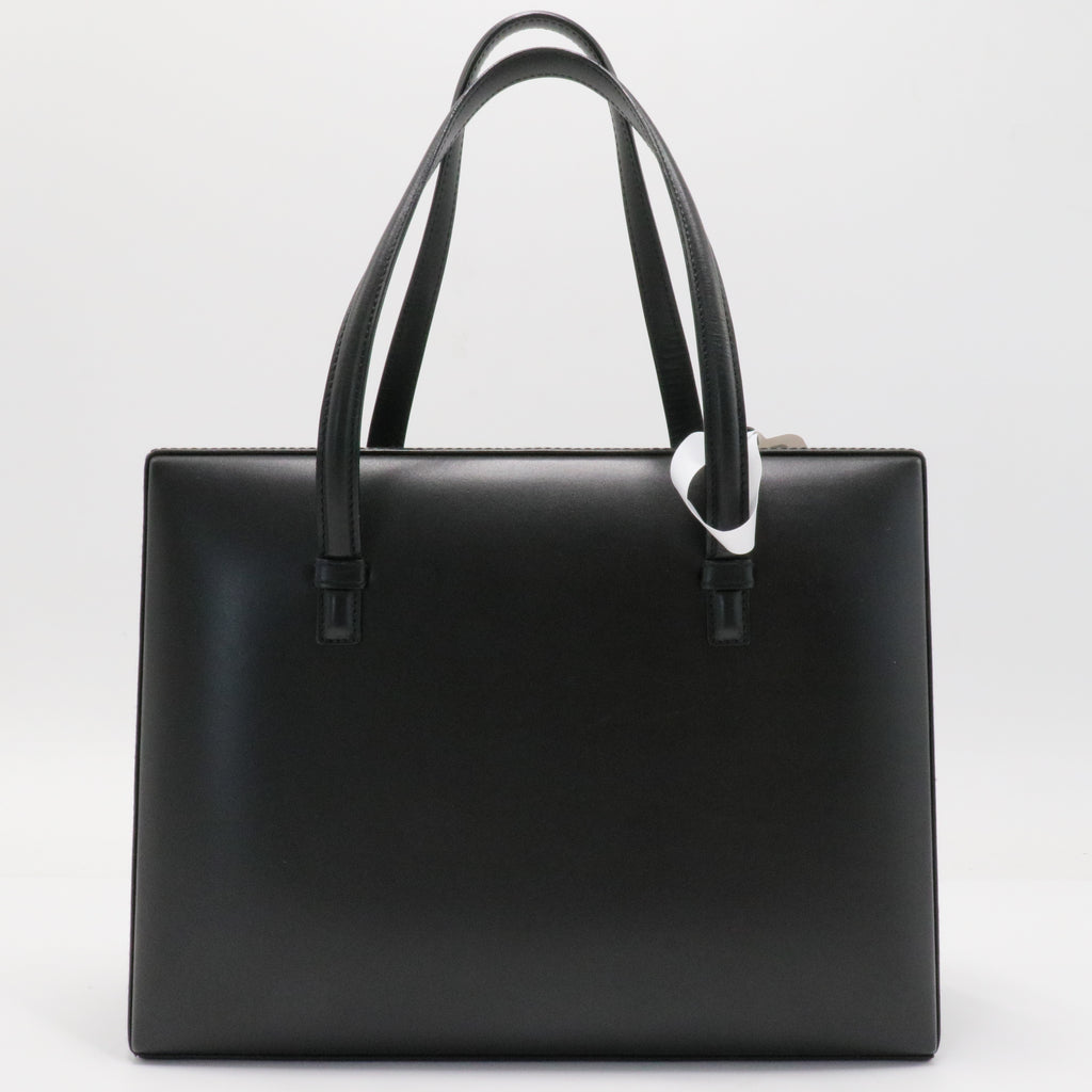 Vintag Postal Handle Bag Black Leather