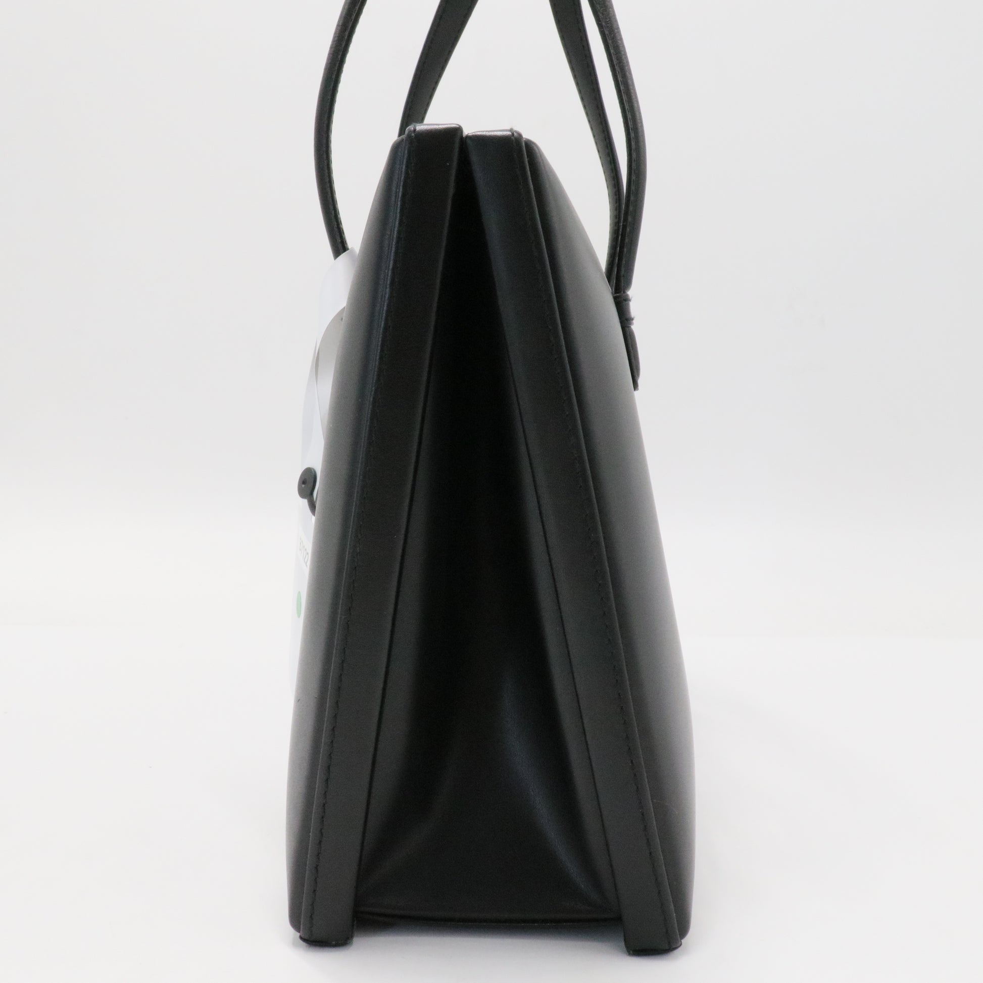 Vintag Postal Handle Bag Black Leather