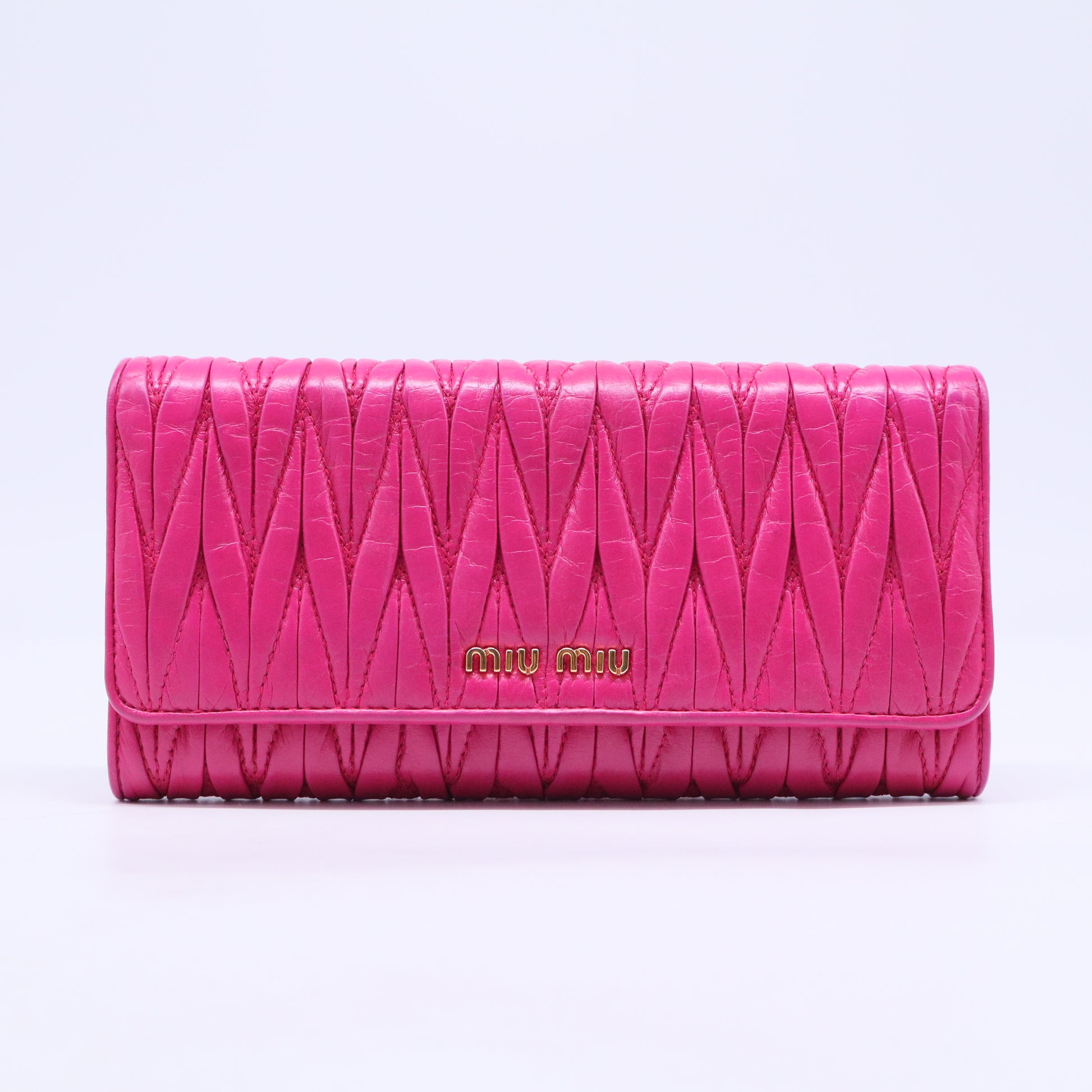 Fuchsia Matelasse Leather Continental Wallet W20525