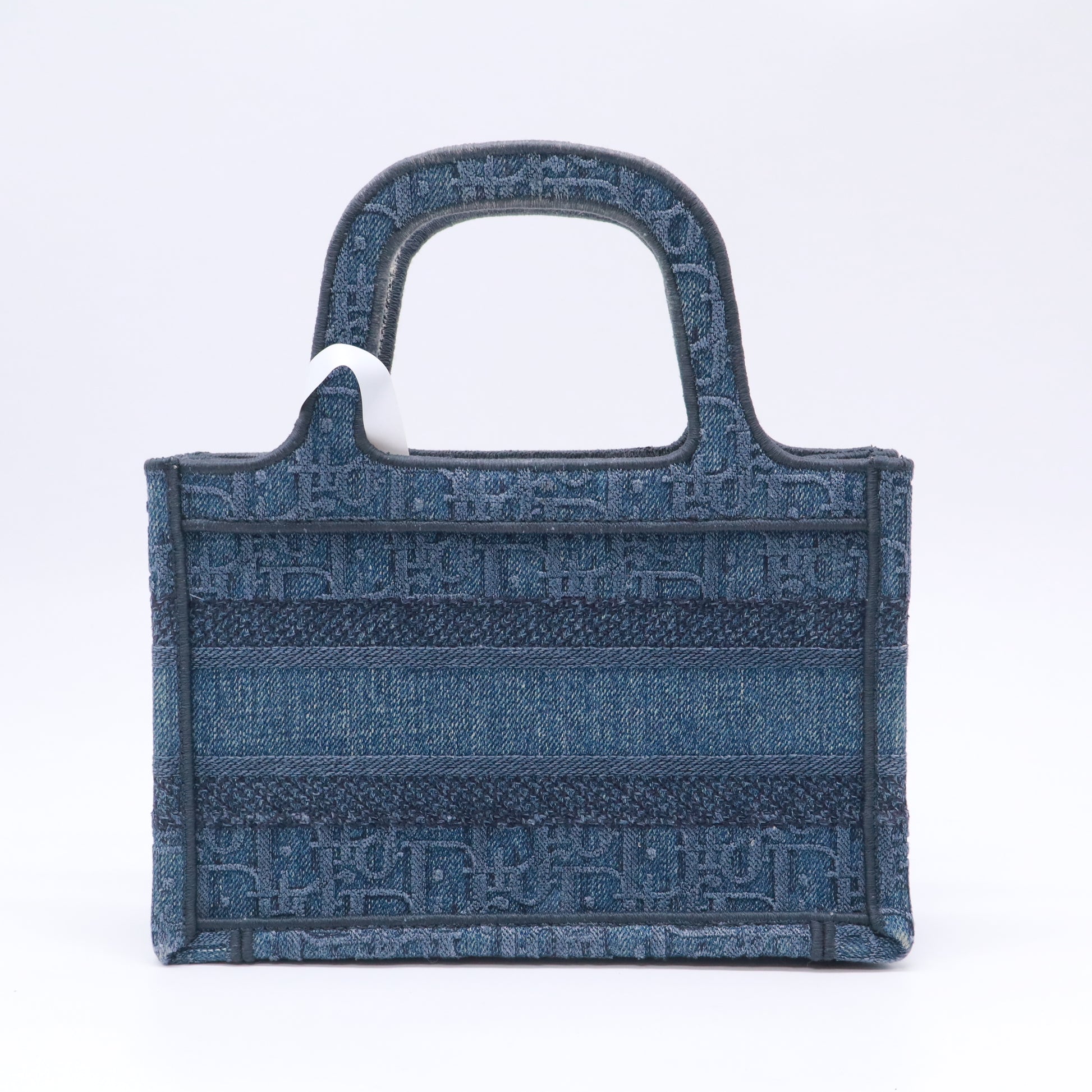 Christian Dior Oblique Denim Mini Book Tote Blue B23843