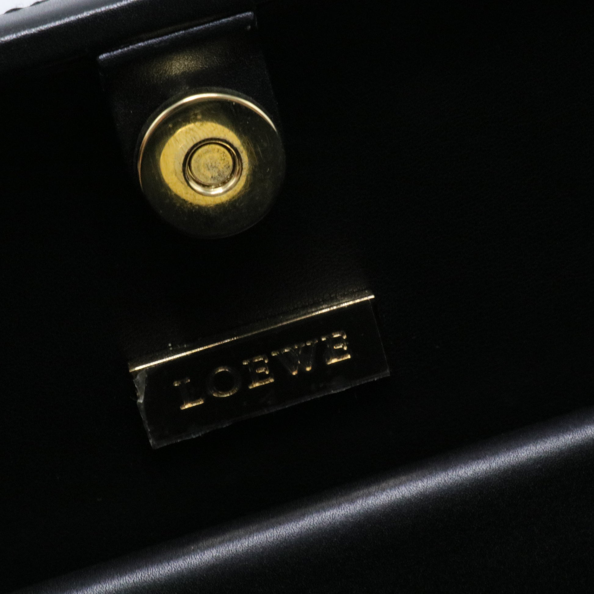 Vintag Postal Handle Bag Black Leather
