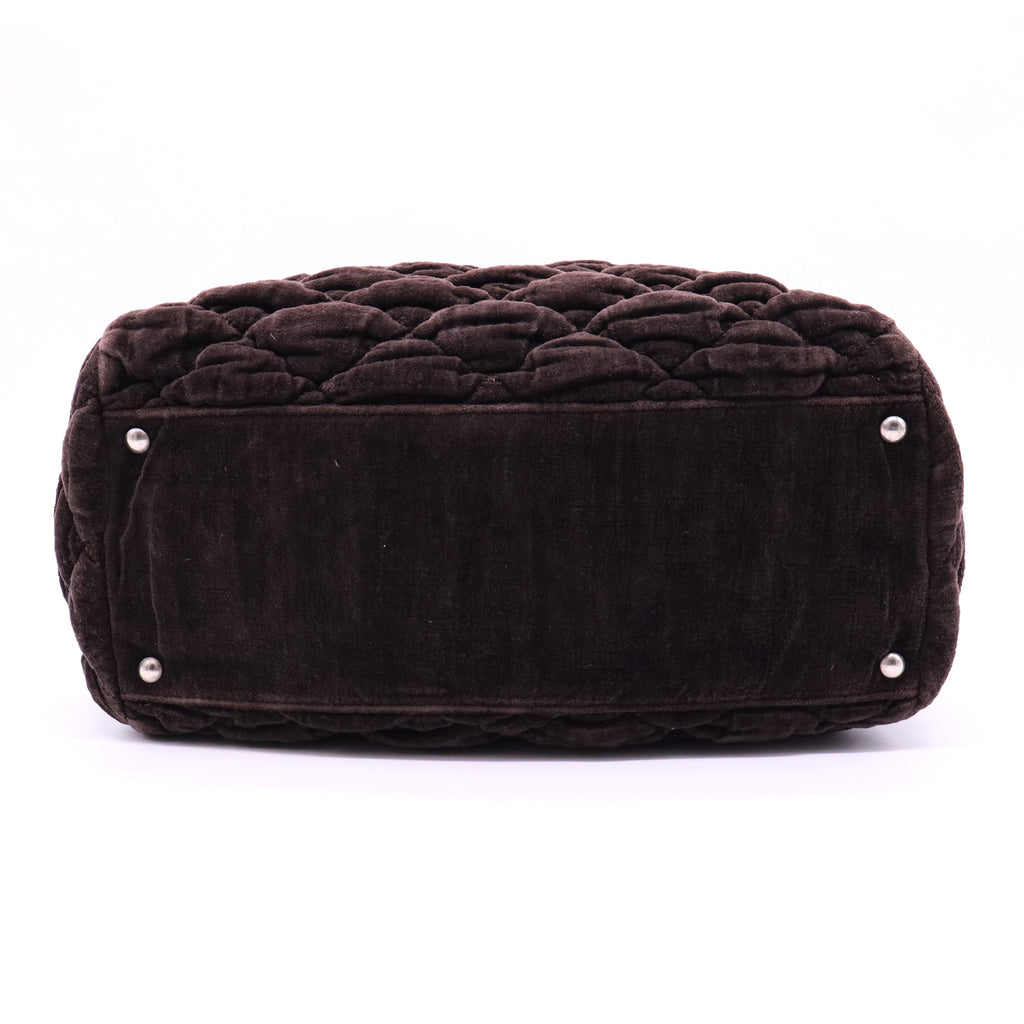 Velour Bubble Quilt Moscow Bowler Brown