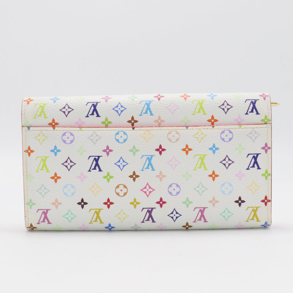 Monogram Multicolor Sarah Wallet NM White
