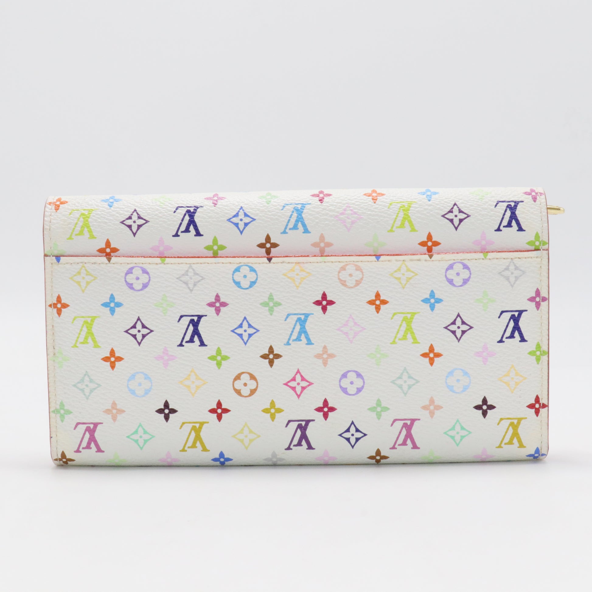 Monogram Multicolor Sarah Wallet NM White