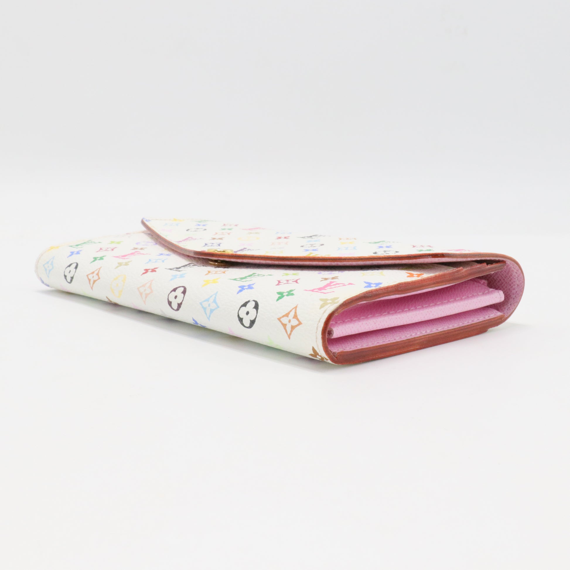 Monogram Multicolor Sarah Wallet NM White