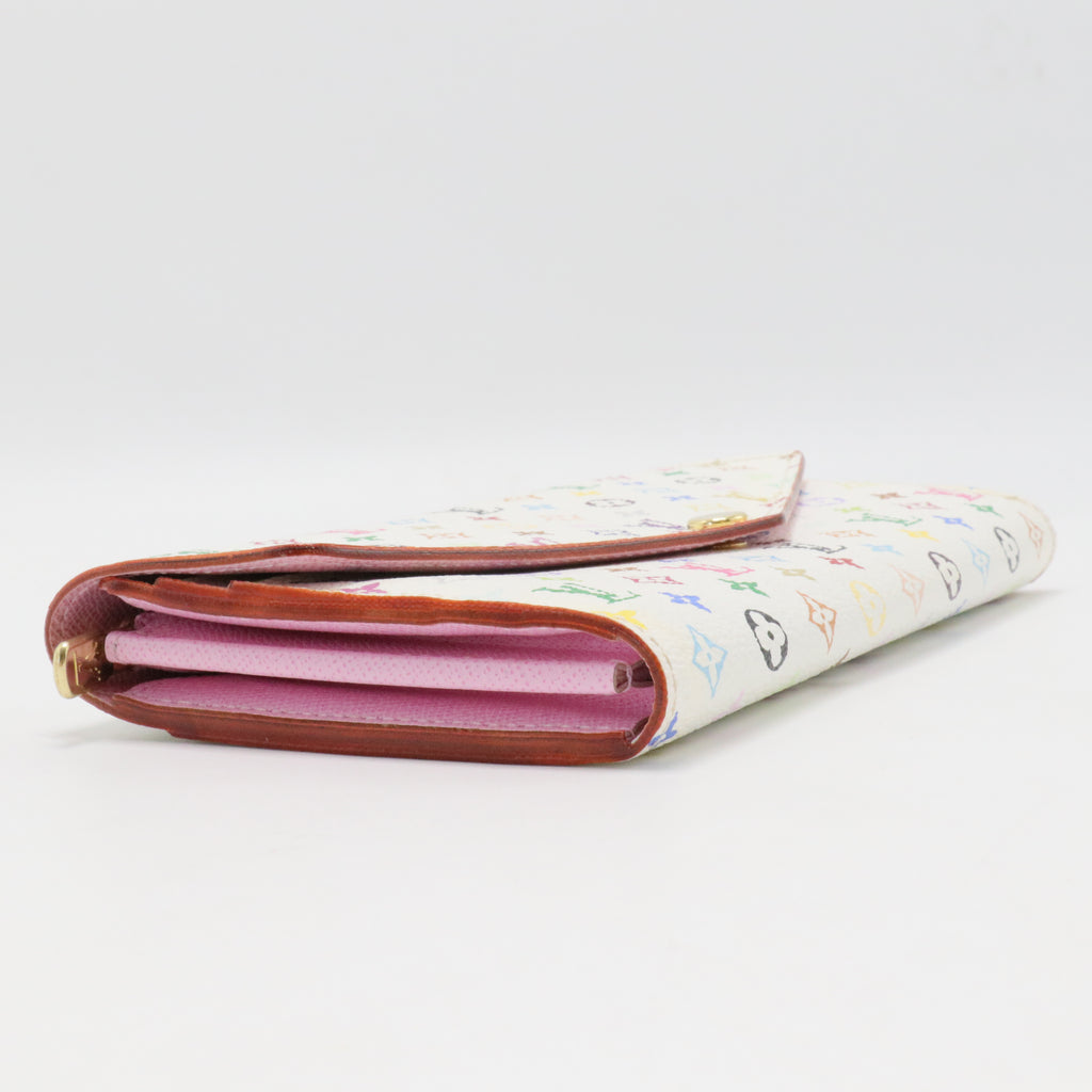 Monogram Multicolor Sarah Wallet NM White