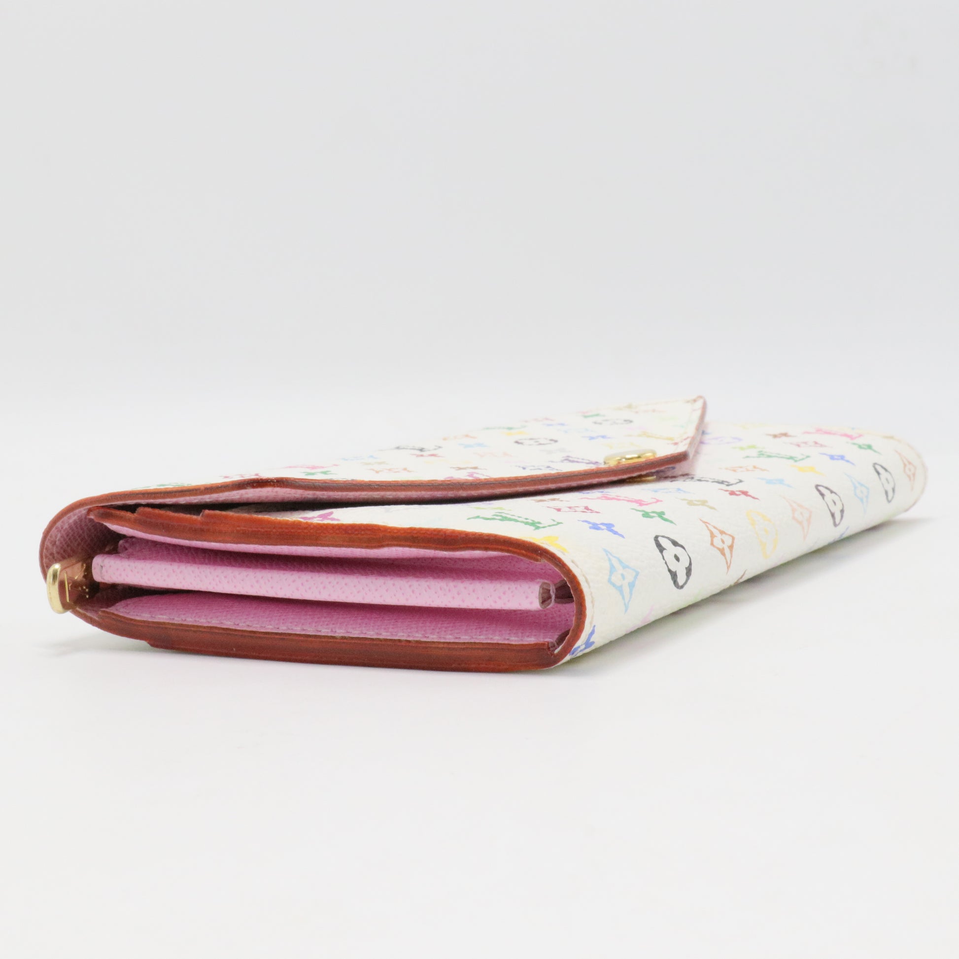 Monogram Multicolor Sarah Wallet NM White