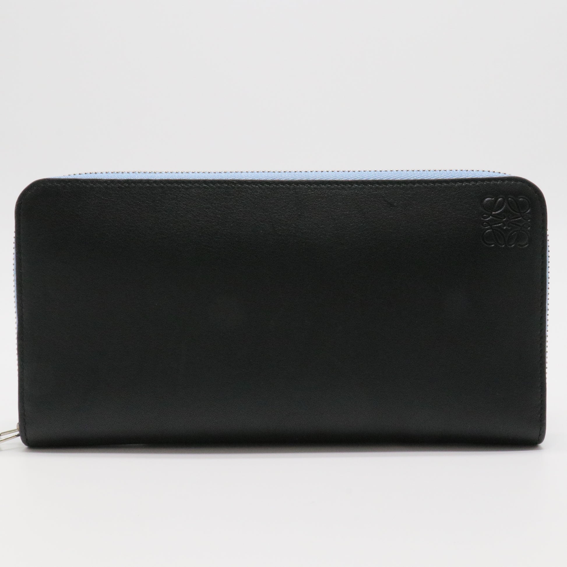 Anagram Leather Long Wallet Black