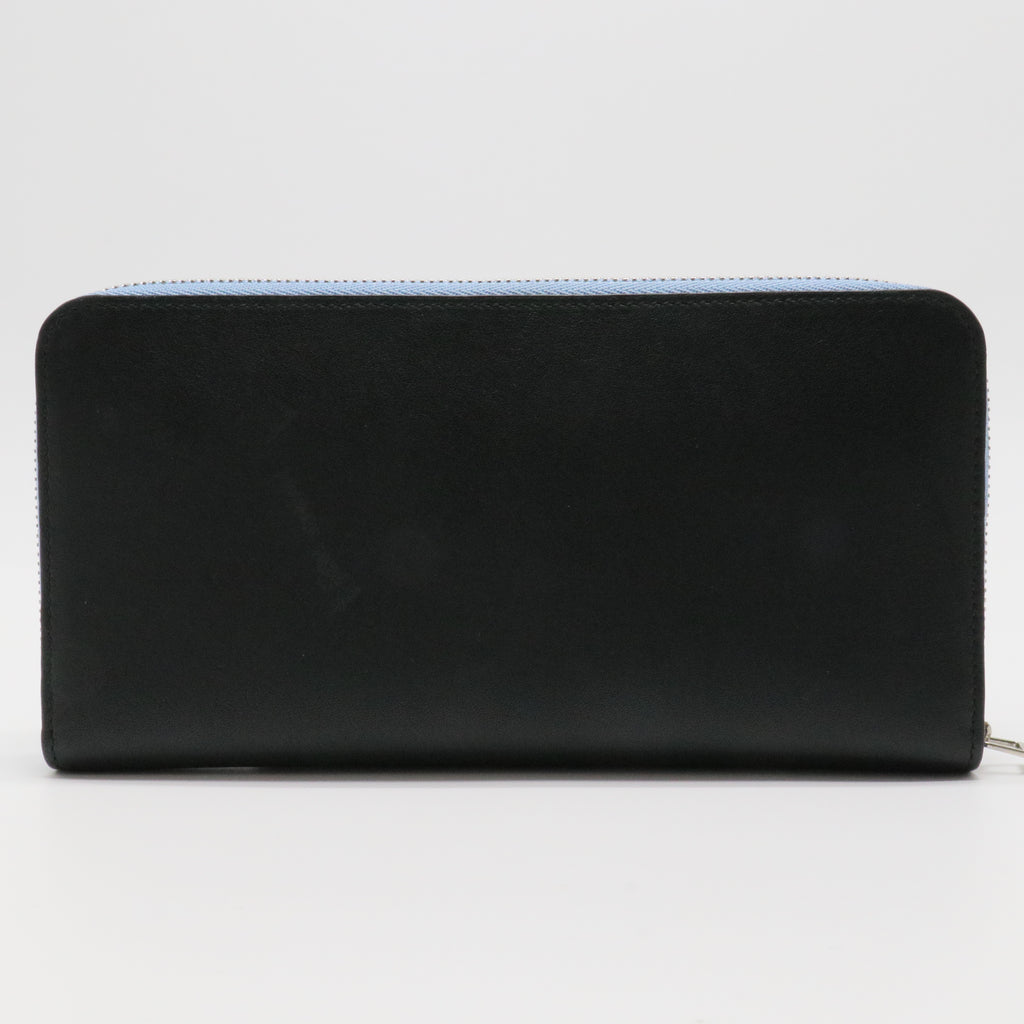 Anagram Leather Long Wallet Black