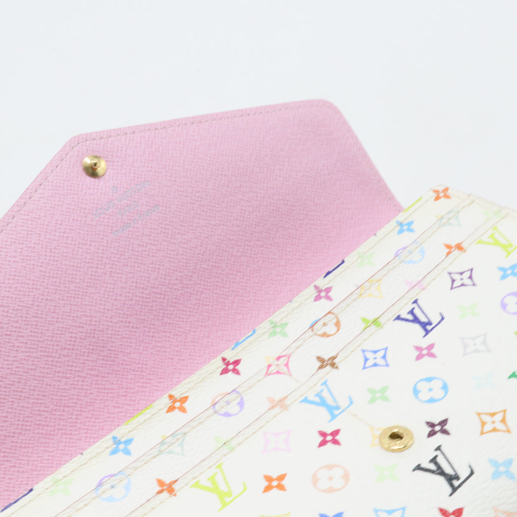 Monogram Multicolor Sarah Wallet NM White
