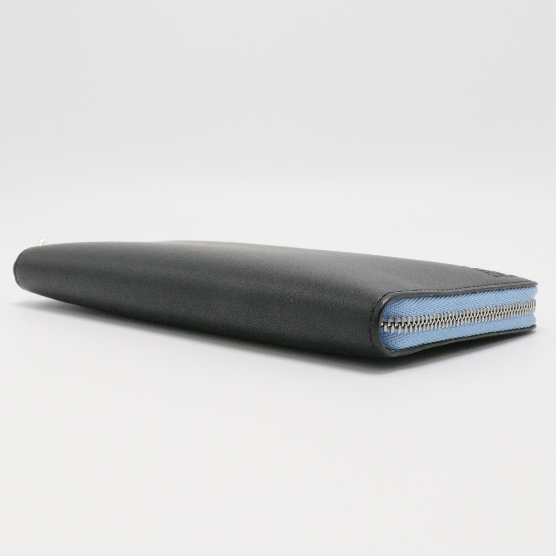 Anagram Leather Long Wallet Black